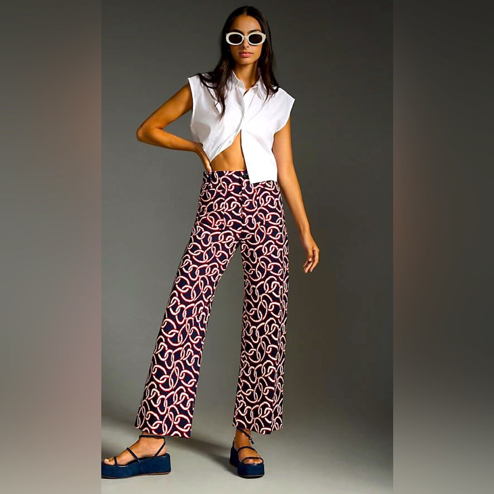 The Colette Cropped Wide-Leg Pants by Maeve